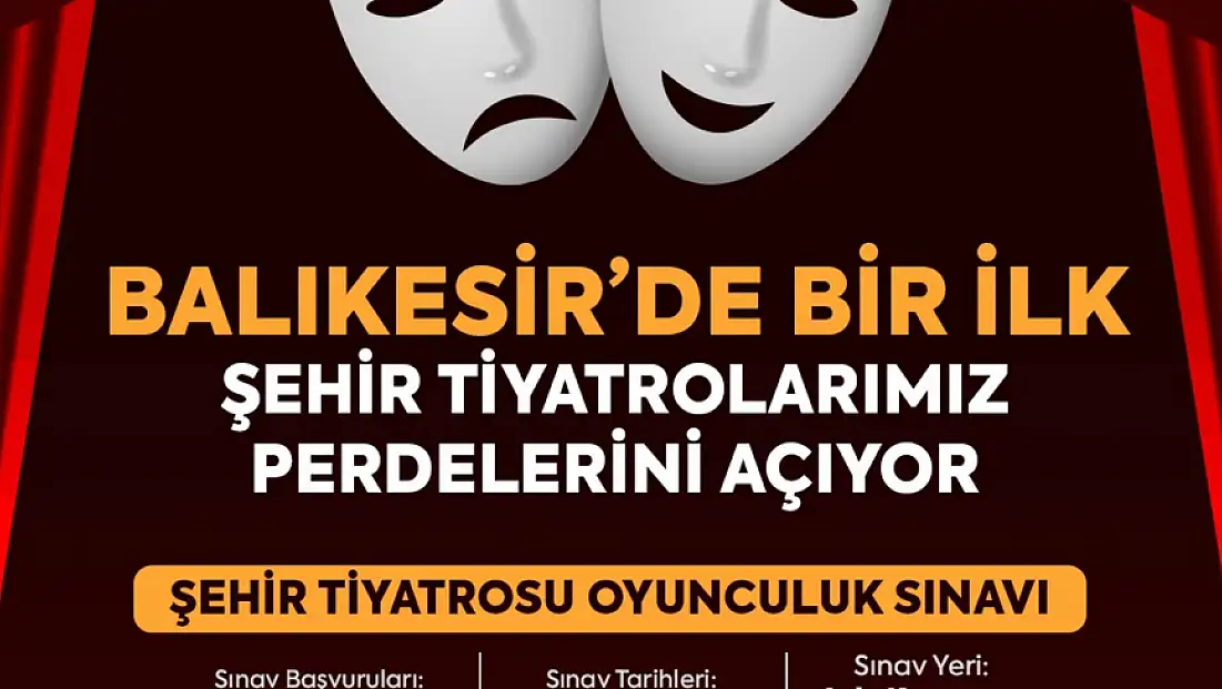 Artık Balıkesir’in de bir “Şehir Tiyatrosu” olacak
