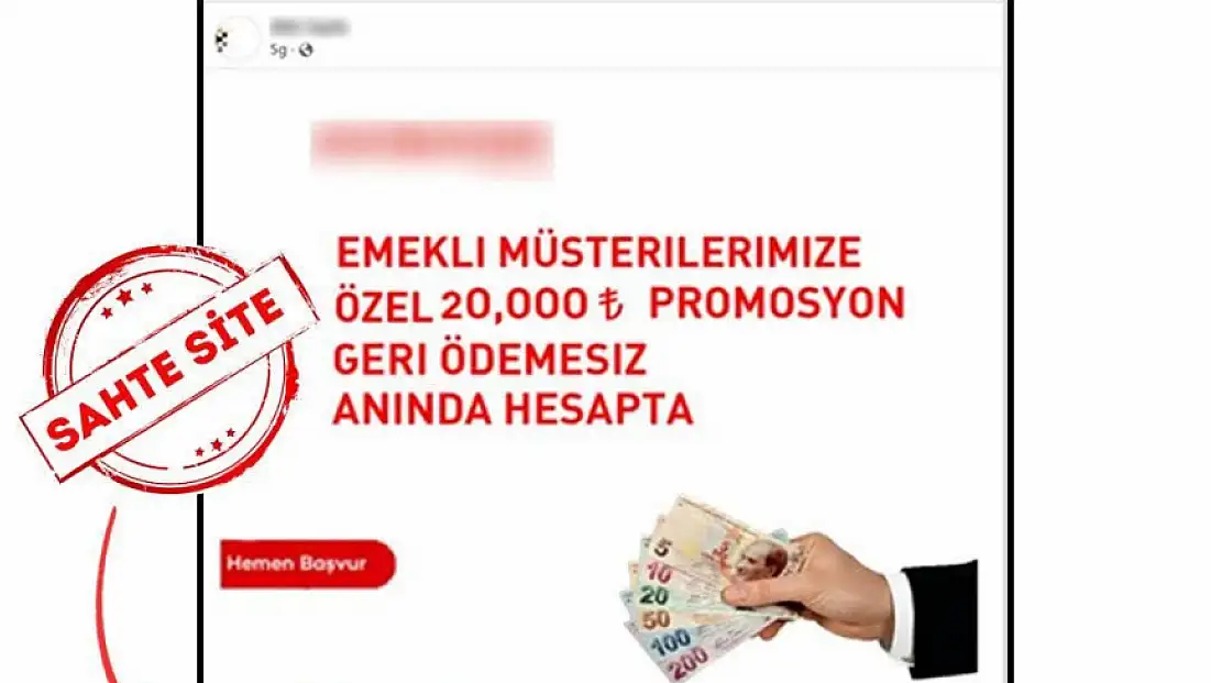 “Emekli müşterilere özel promosyon” gibi vaatlerle paylaşılan içeriklere DİKKAT