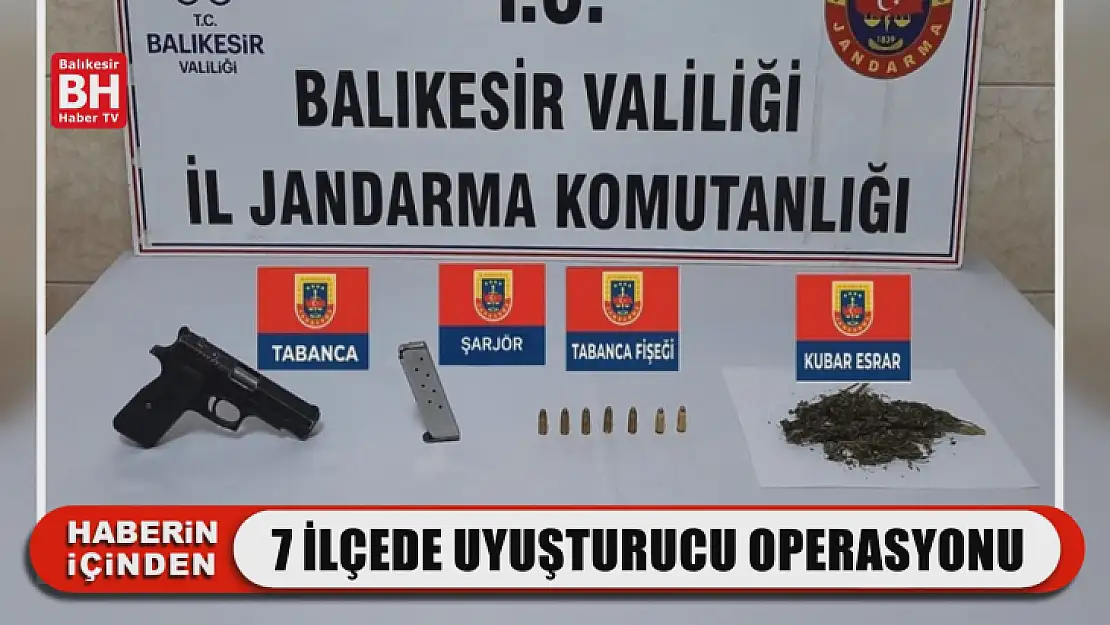 7 İlçede Uyuşturucu Operasyonu