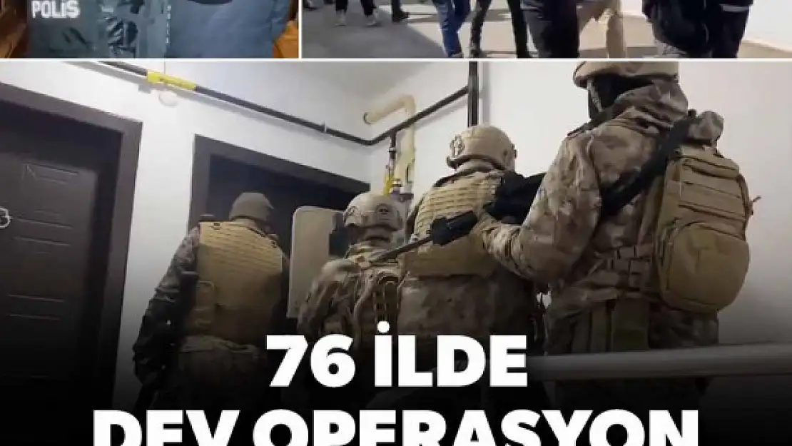 76 ilde uyuşturucu madde satıcılarına yönelik operasyon.