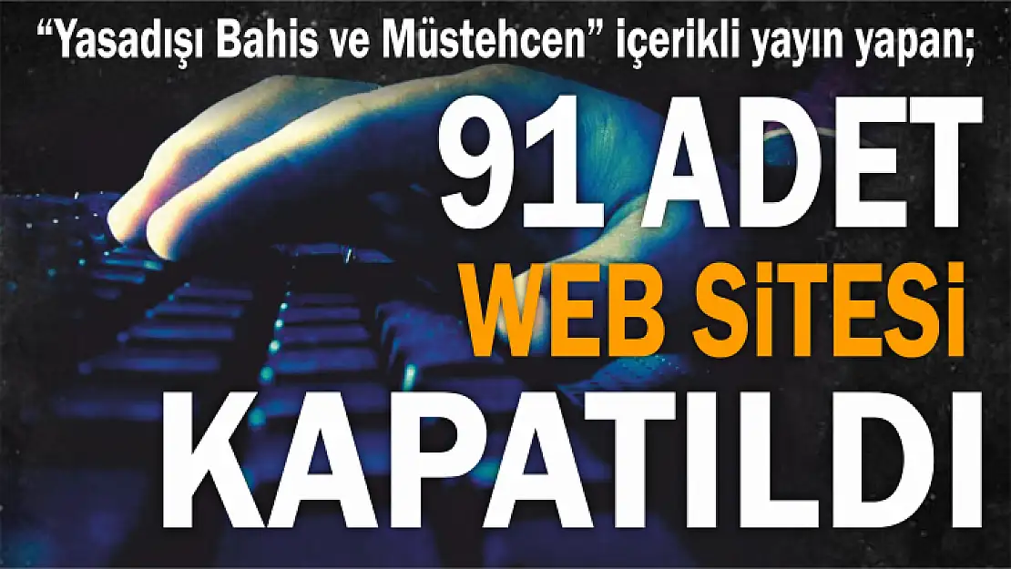 91 ADET WEB SİTESİ KAPATILDI