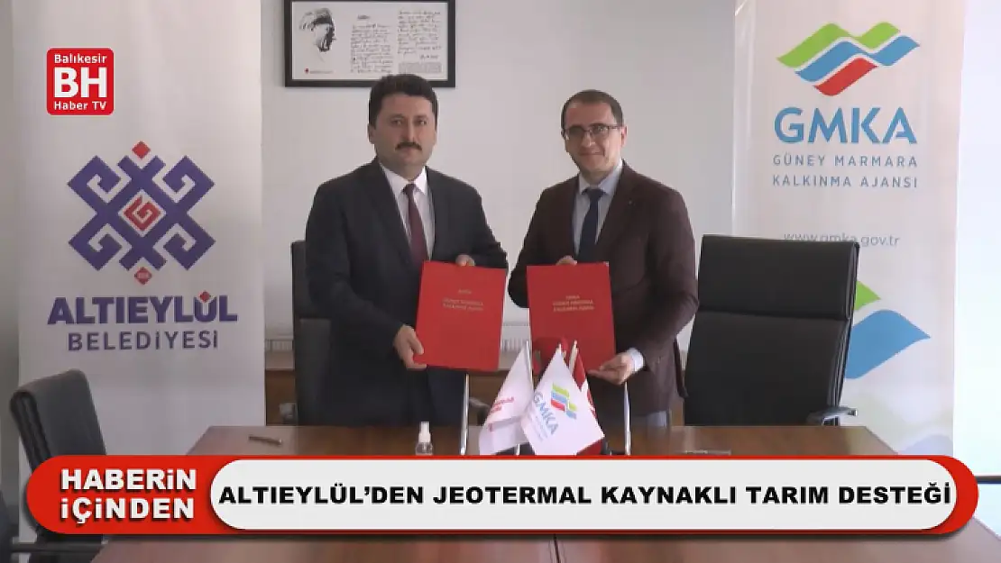 Altıeylül'den Jeotermal Kaynaklı Tarım Desteği