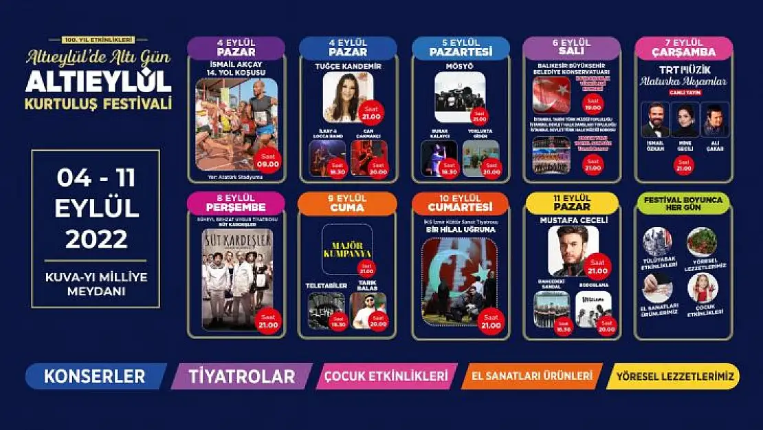 Altıeylül Kurtuluş Festivali Başlıyor