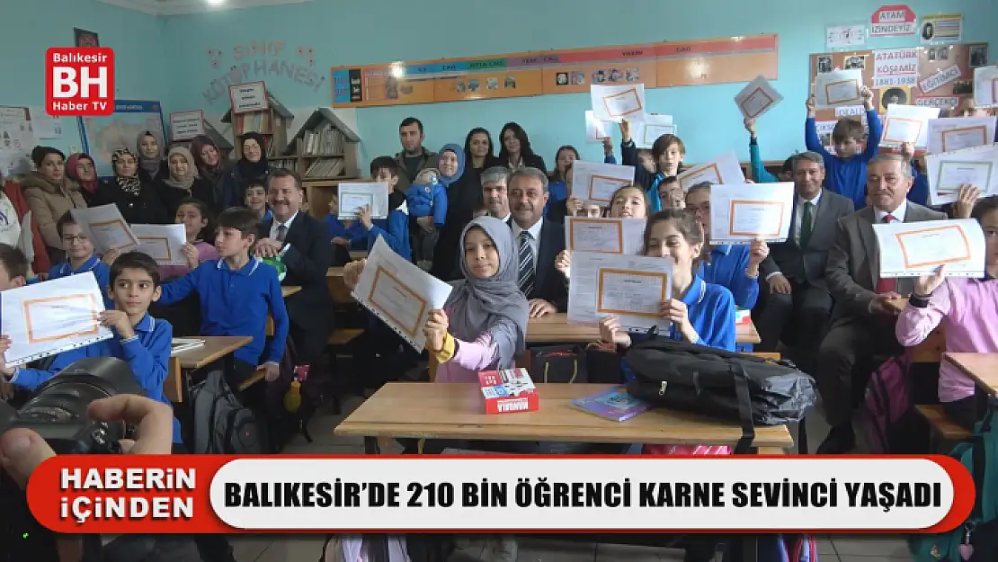 Balıkesir'de 210 Bin Öğrenci Karne Sevinci Yaşadı