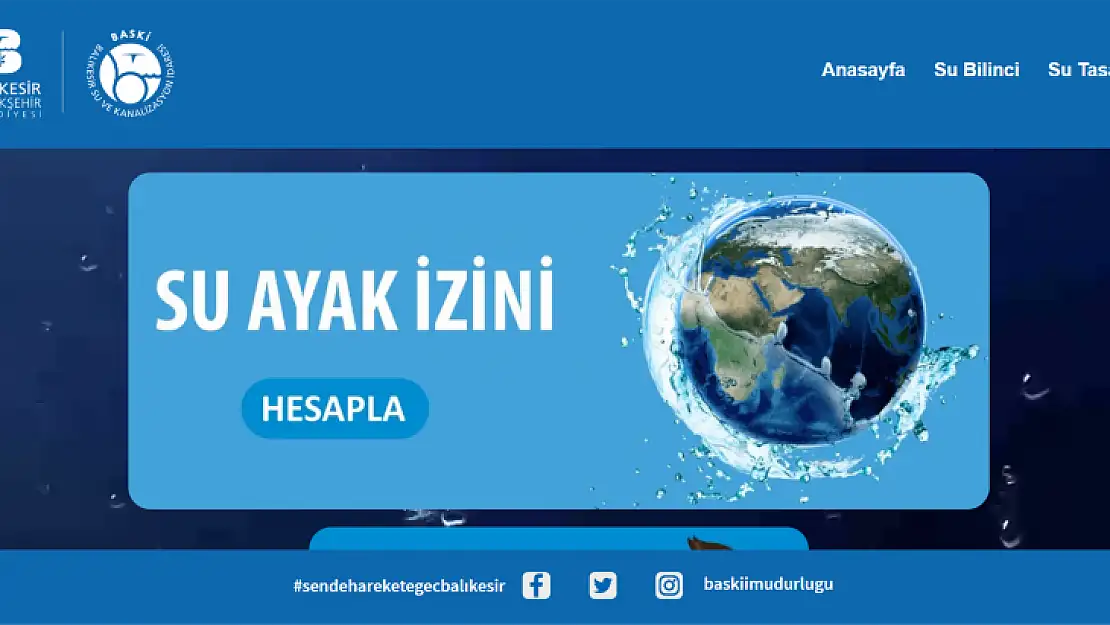 Balıkesir'in su ayak izi haritası çıkarılıyor