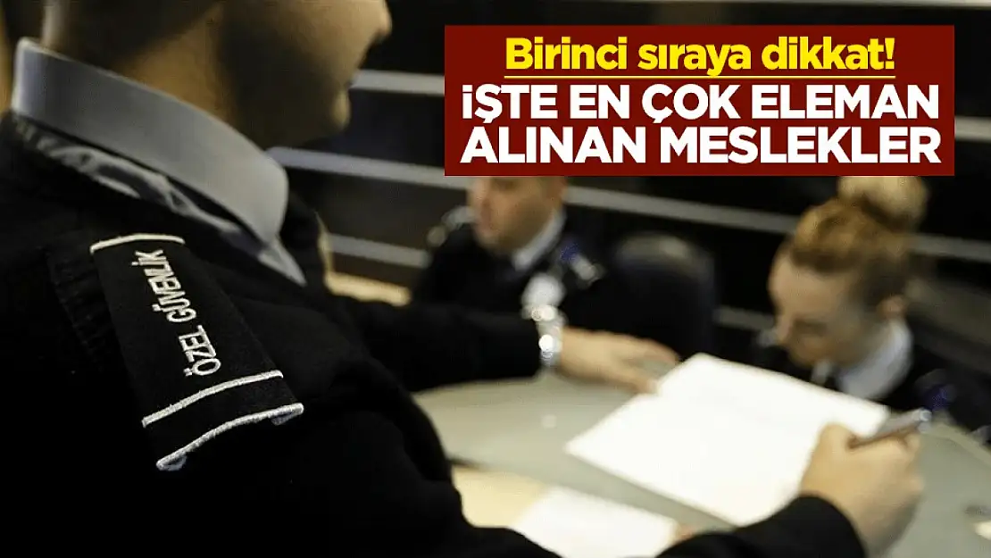 Birinci sıraya dikkat! İşte en çok eleman alınan meslekler