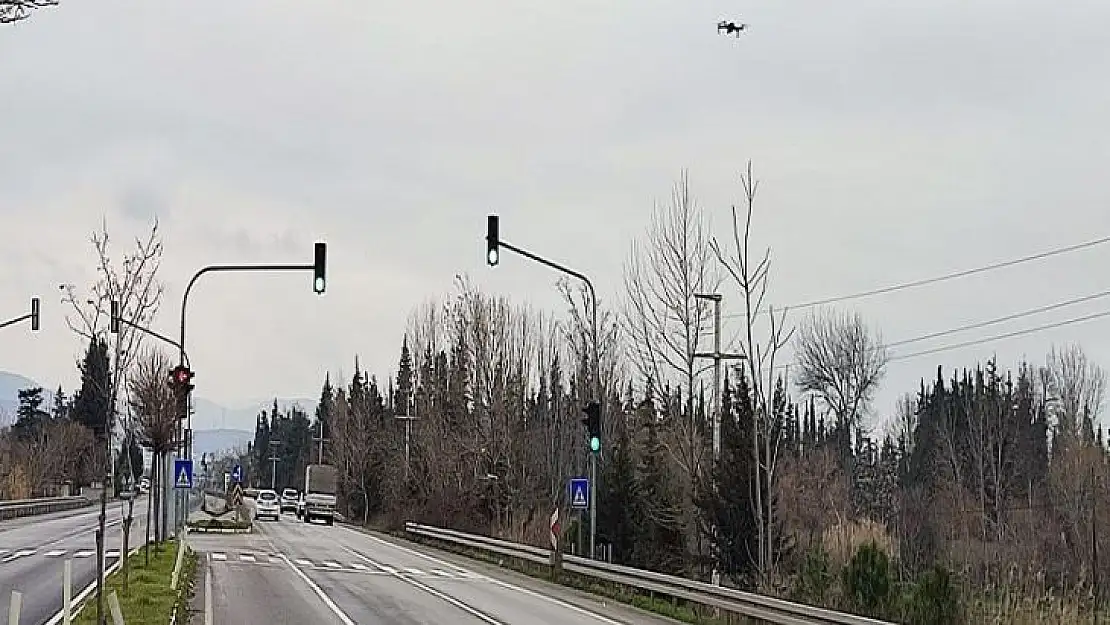 Drone İle Havadan Trafik Denetimi Yapıldı