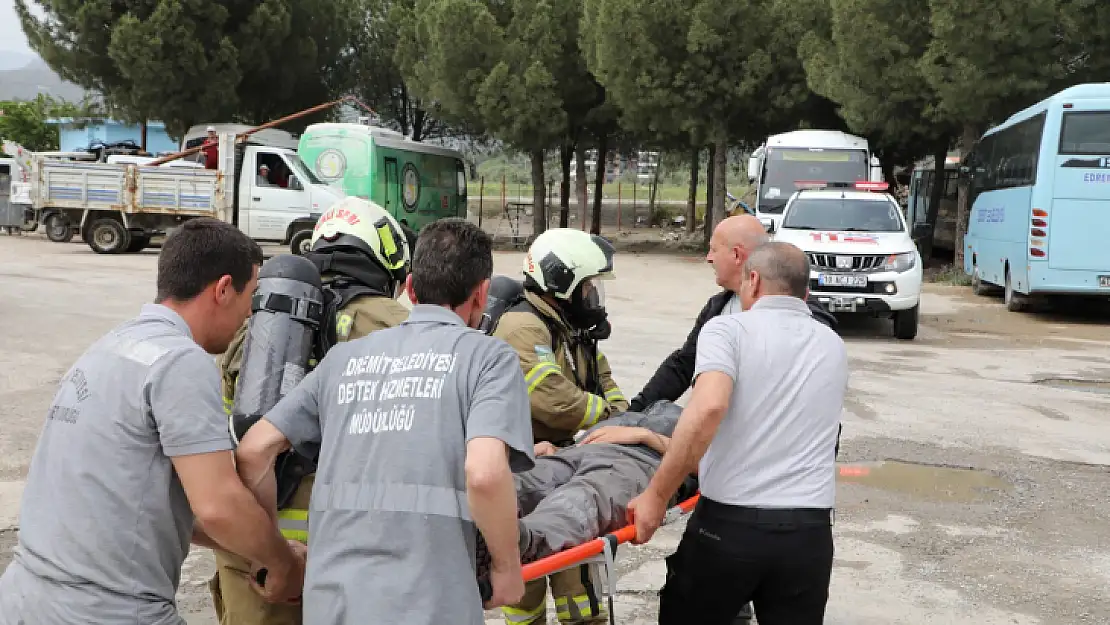 Edremit Belediyesi'nde Yangın Tatbikatı