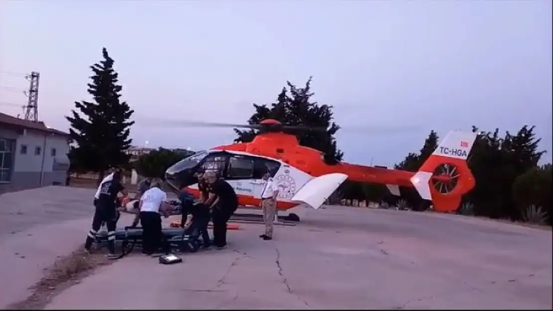 Ekinlik Adasından Yaralı Hava Ambulansıyla Hastaneye Sevkedildi