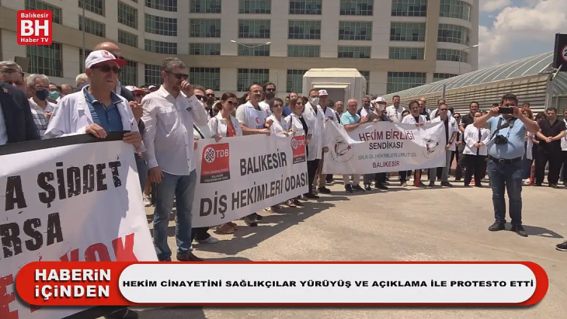 Hekim Cinayetini Sağlıkçılar Yürüyüş ve Açıklama ile Protesto Etti