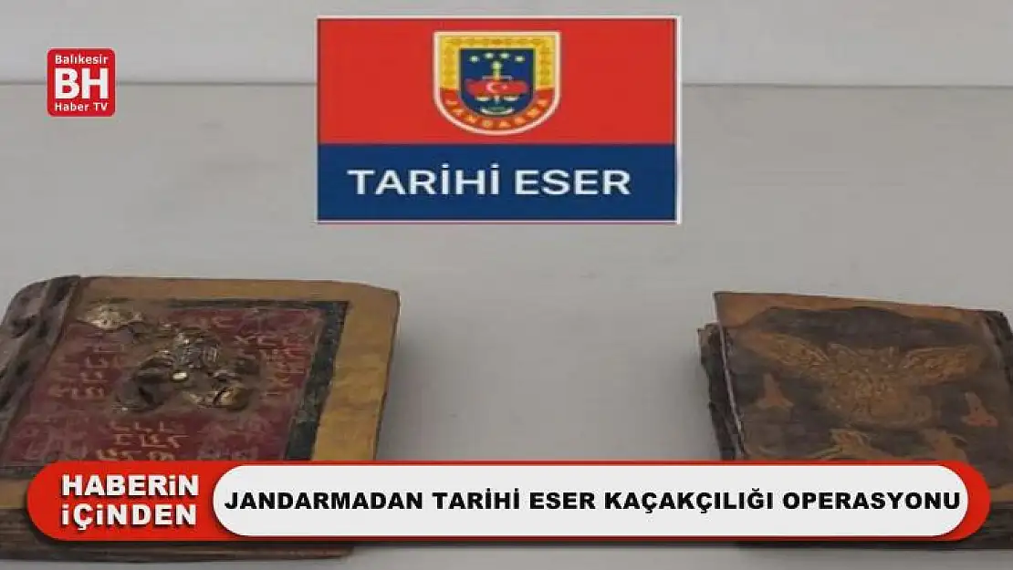 Jandarmadan Tarihi Eser Kaçakçılığı Operasyonu