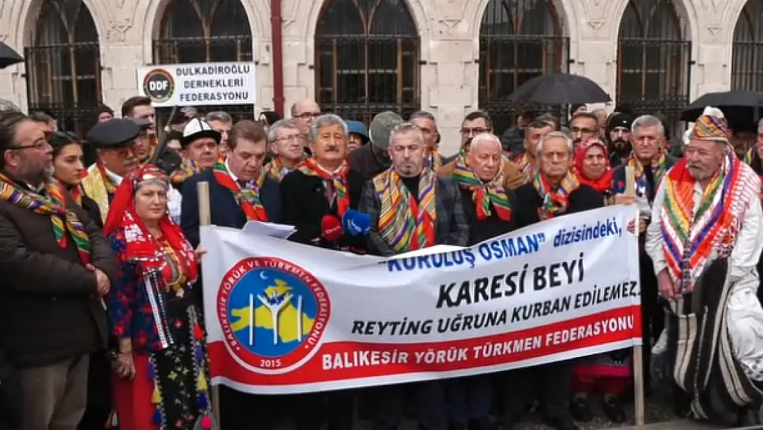 'Karesi Beyinin dizide hain olarak gösterilmesi' protesto edildi.