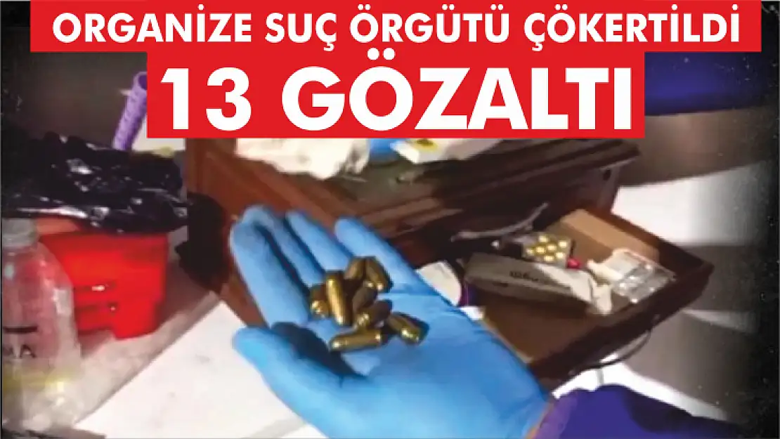 Organize Suç Örgütü Çökertildi: 13 Şüpheli Gözaltına Alındı