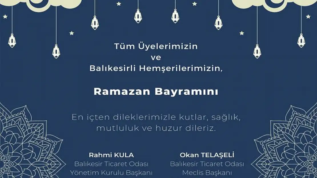 RAMAZAN BAYRAMINIZ KUTLU OLSUN