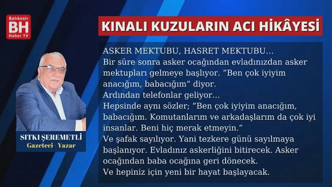 Sıtkı Şeremetli - Köşe Yazısı