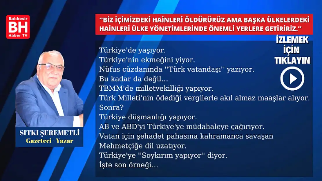 Sıtkı Şeremetli - Köşe Yazısı