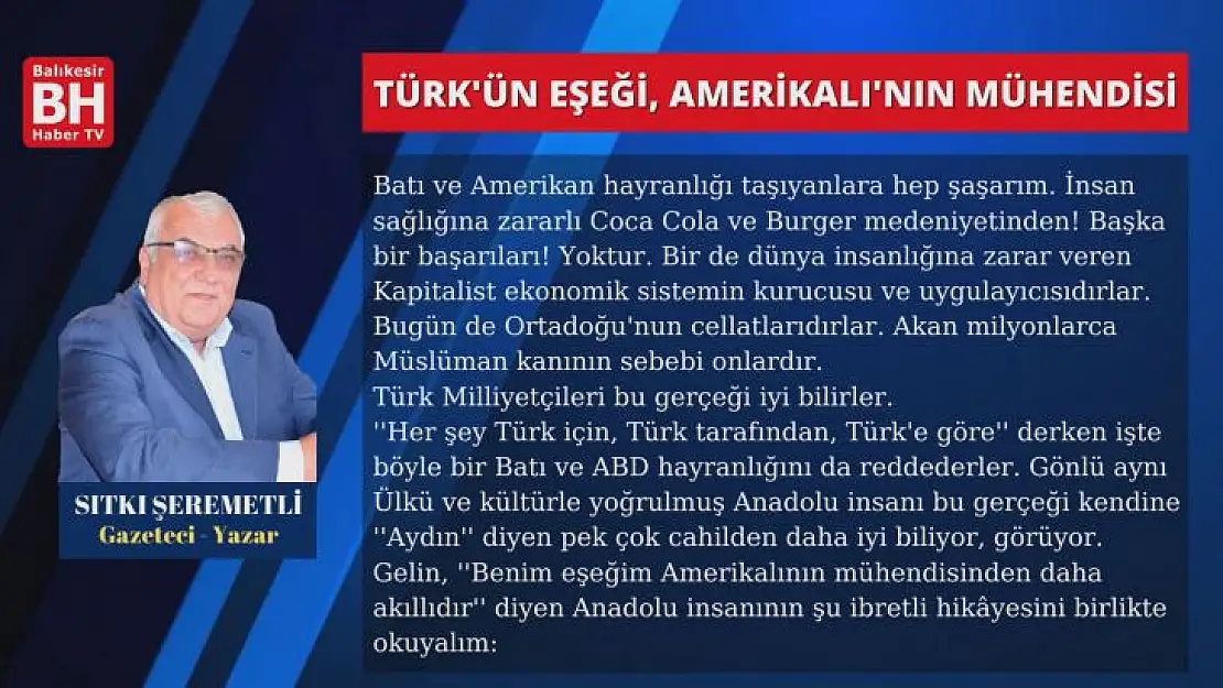 Sıtkı Şeremetli - Köşe Yazısı