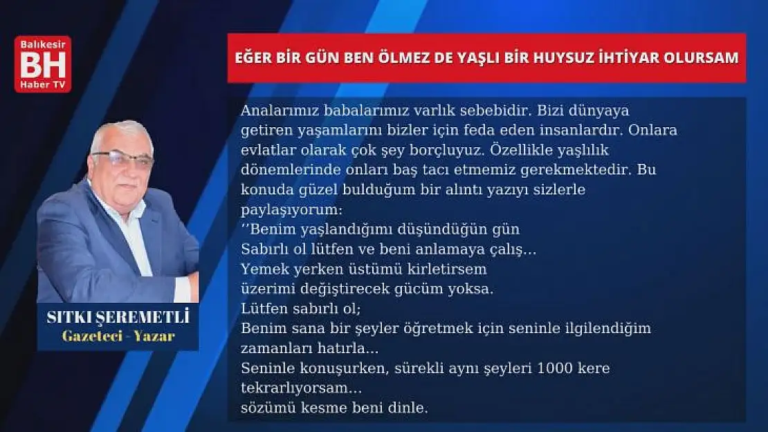 Sıtkı Şeremetli - Köşe Yazısı