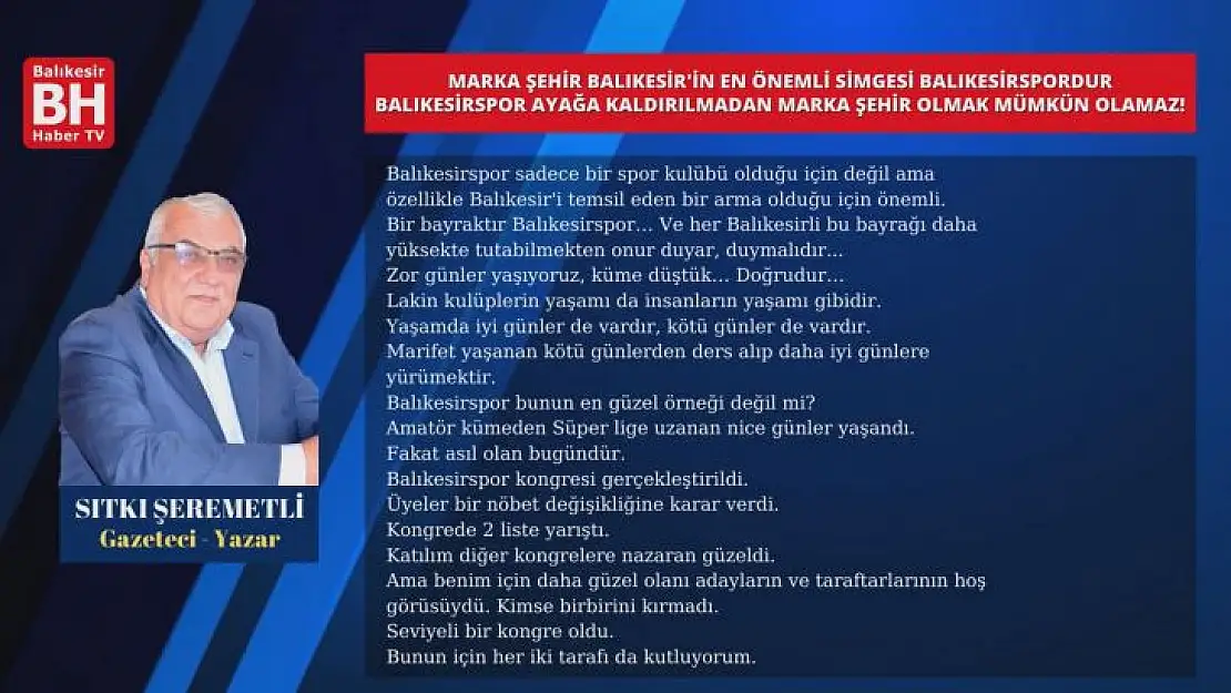 Sıtkı Şeremetli – Köşe Yazısı