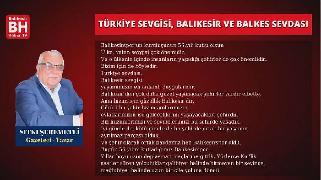 Sıtkı Şeremetli - Köşe Yazısı