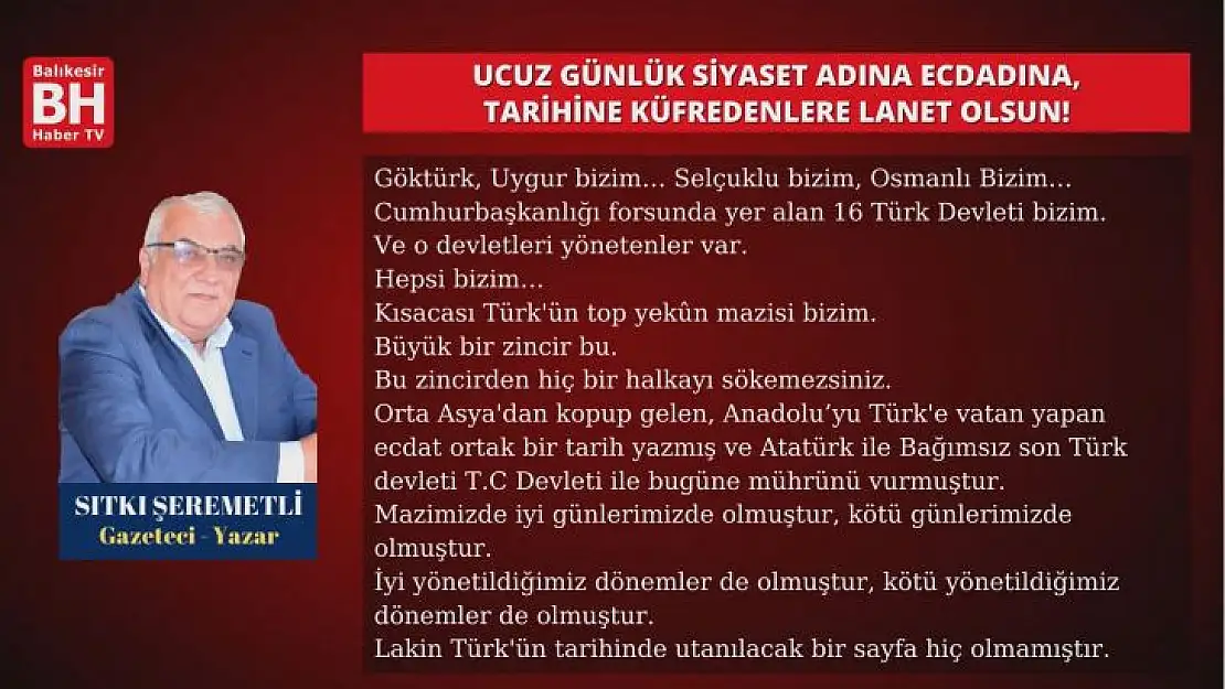 Sıtkı Şeremetli – Köşe Yazısı