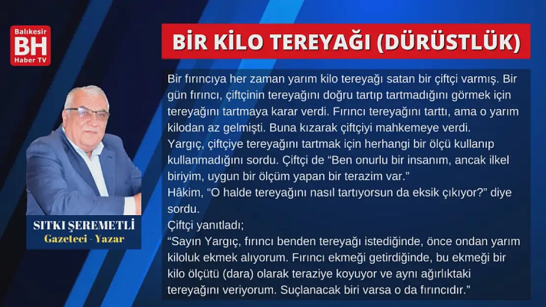 Sıtkı Şeremetli – Köşe Yazısı