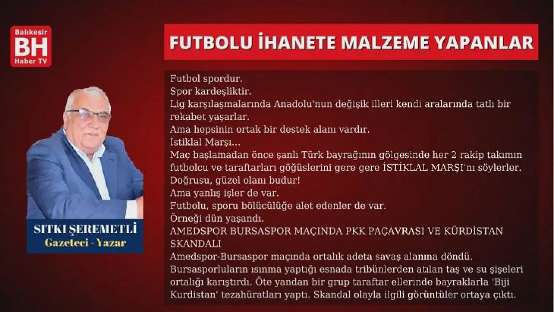 Sıtkı Şeremetli – Köşe Yazısı
