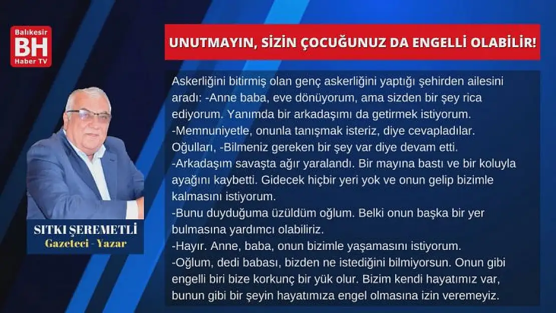 Sıtkı Şeremetli – Köşe Yazısı
