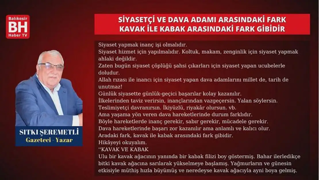 Sıtkı Şeremetli – Köşe Yazısı