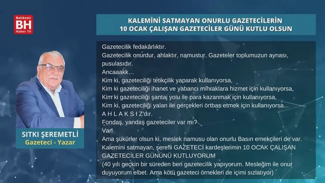 Sıtkı Şeremetli – Köşe Yazısı
