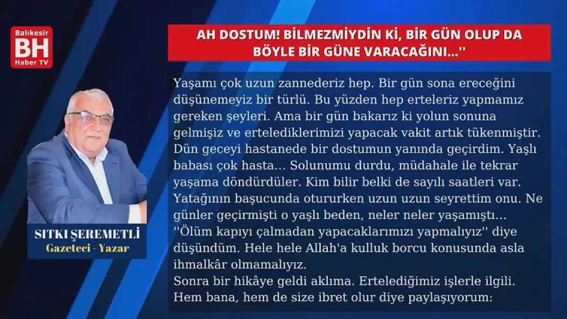 Sıtkı Şeremetli – Köşe Yazısı