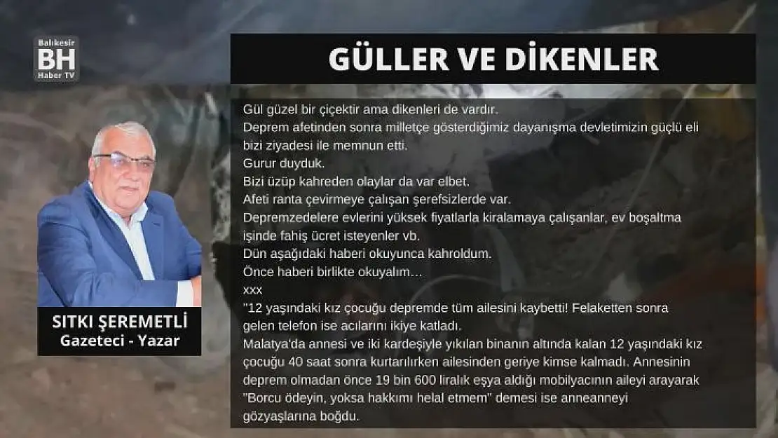 Sıtkı Şeremetli – Köşe Yazısı