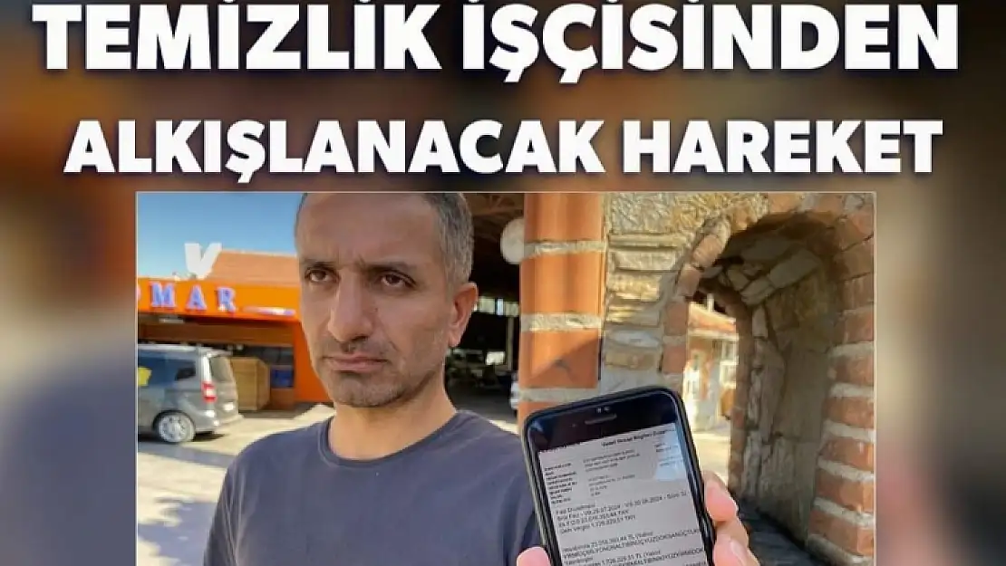 Temizlik İşçisinden Alkışlanacak Hareket