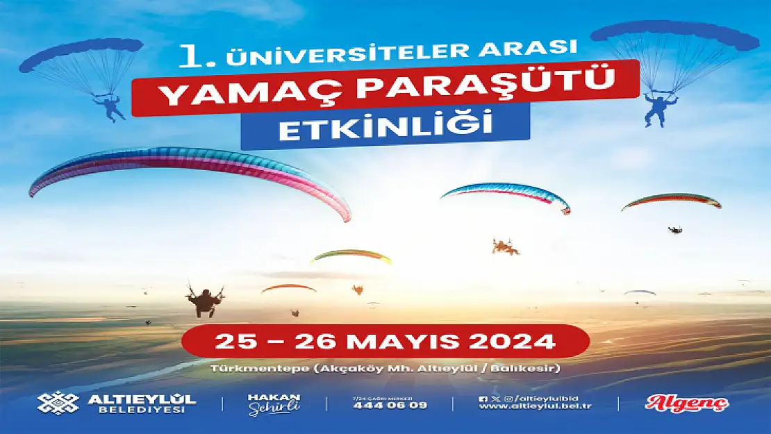 Üniversiteler Yamaç Paraşütü İçin Altıeylül'de Buluşuyor