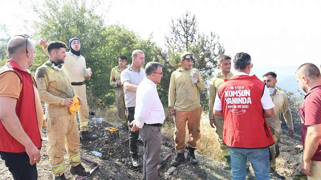 YANGININ BOYUTUNU BAŞKAN ŞEHİRLİ YERİNDE İNCELEDİ