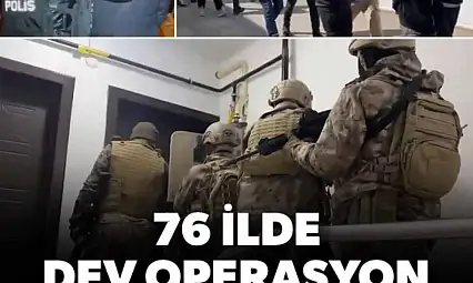 76 ilde uyuşturucu madde satıcılarına yönelik operasyon.