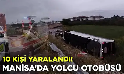 Yolcu otobüsü şarampole yuvarlandı: 10 yaralı