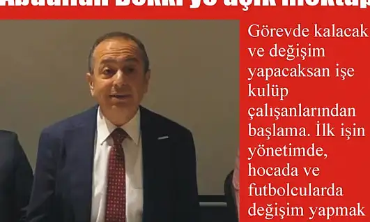 BALIKESİRSPOR KULÜP BAŞKANI ABDULLAH BEKKİ'YE AÇIK MEKTUP!