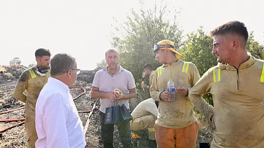 YANGININ BOYUTUNU BAŞKAN ŞEHİRLİ YERİNDE İNCELEDİ