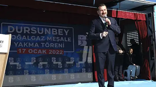 Dursunbey'de Doğalgaz Ateşi Yandı