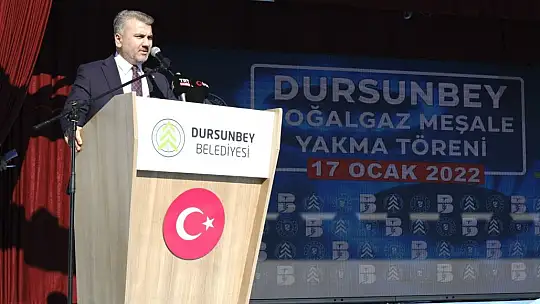 Dursunbey'de Doğalgaz Ateşi Yandı