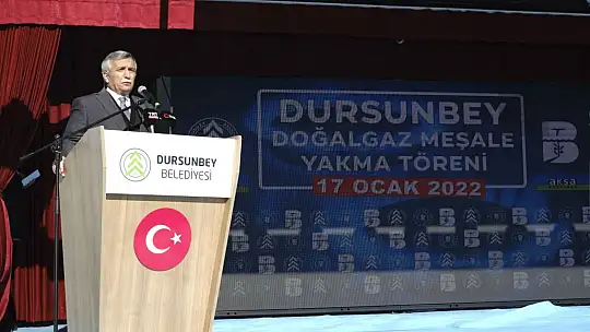 Dursunbey'de Doğalgaz Ateşi Yandı