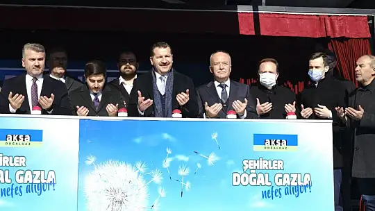 Dursunbey'de Doğalgaz Ateşi Yandı