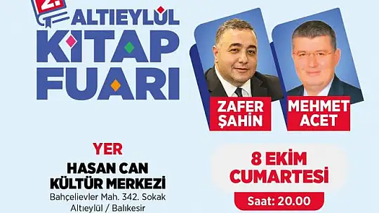 2'nci Altıeylül Kitap Fuarı Başlıyor