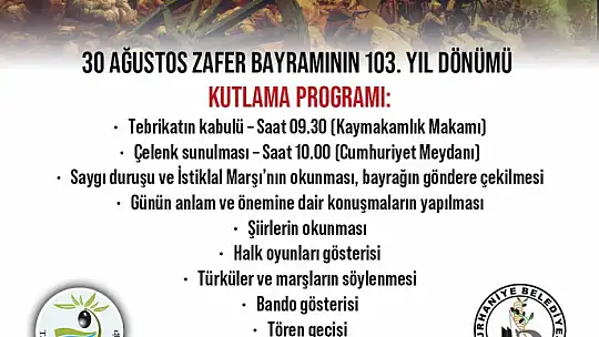 Burhaniye'de 30 Ağustos Coşkuyla Kutlanacak