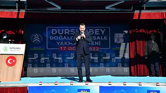 Dursunbey'de Doğalgaz Ateşi Yandı