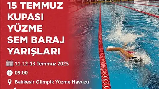Balıkesir'de 15 Temmuz Kupası Yüzme Yarışları Başladı
