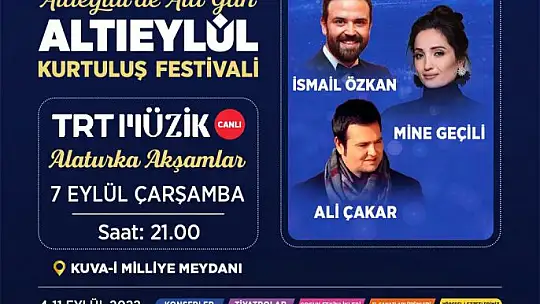 Altıeylül Kurtuluş Festivali Başlıyor