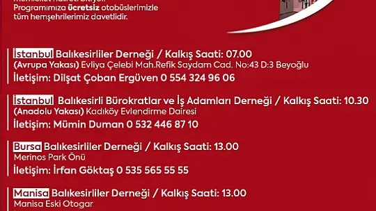 Balıkesirliler Günü dolu dolu kutlanacak