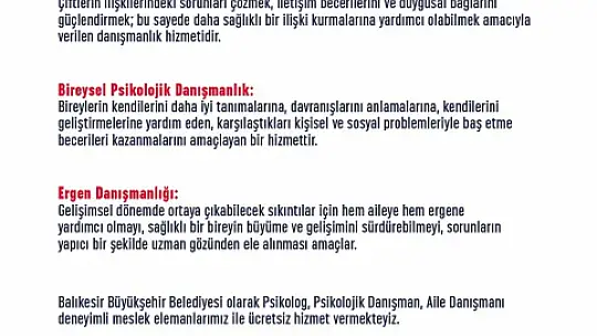Büyükşehir psikolojik danışmanlık hizmetiyle halkın yanında